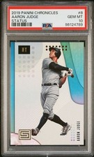 2019 PANINI CHRONICLES STATUS   #8    AARON JUDGE STATUS     2 CARDS     PSA 10