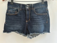 Mudd Flx Stretch Women's Super Stretch Cotton Blend Cut-Off Denim Shorts Blue 9