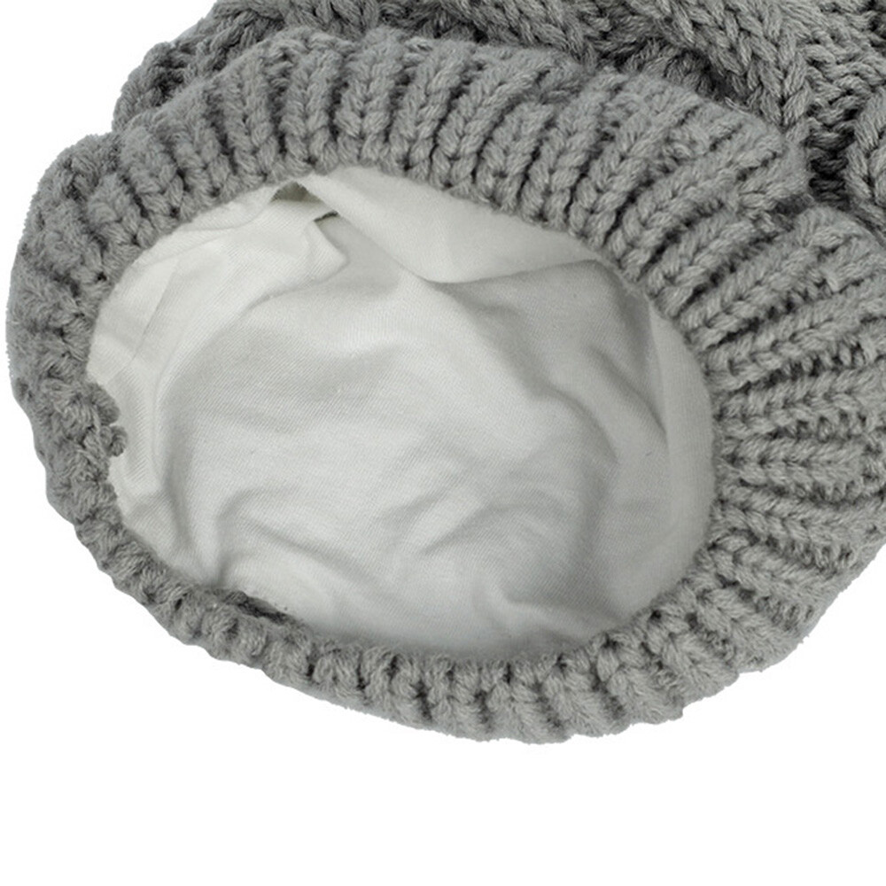 Baby Hat and Mittens Set Knitted Beanie Cap Gloves For Infant Toddler