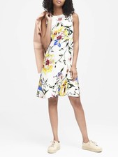 Banana Republic Floral Shift Dress, DAISY YELLOW SIZE 4             #274122 E816
