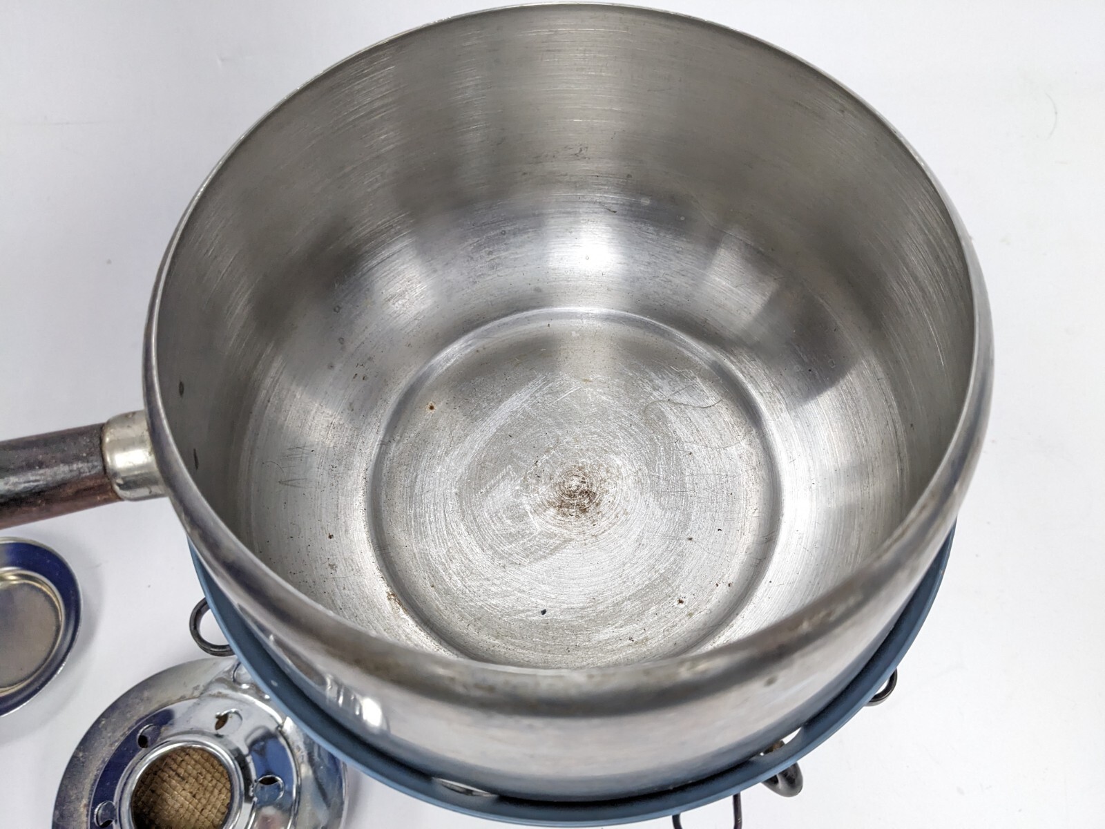 Camping Stove & Saucepan 17cm Wide Working Order Used Condition C33 eBay