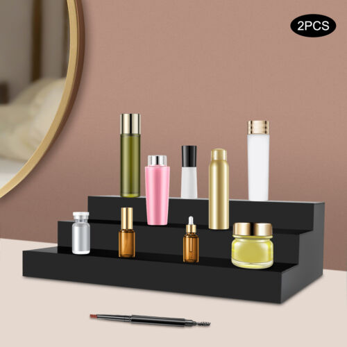 3-tier Display Stands Acrylic Black Riser Organizer for jewelry boxed goods - Picture 7 of 19
