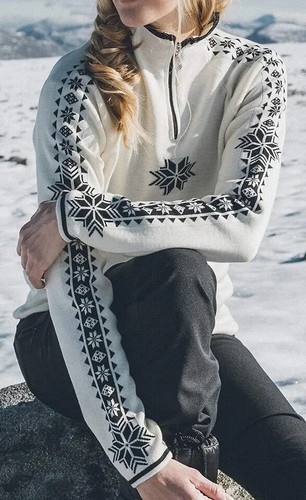 Dale of Norway Geilo Women's Sweater in Off White w/ Black - New w/original Tags - Picture 3 of 4