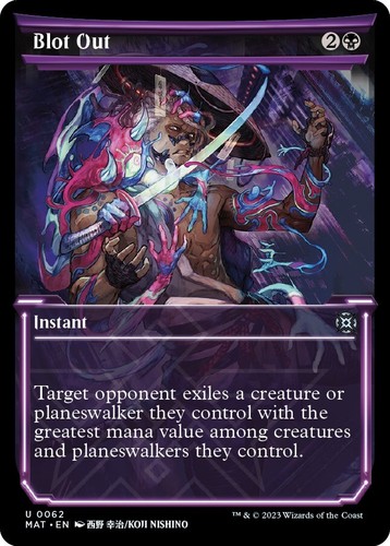 foil* showcase BLOT OUT 62 March of the Machines Aftermath MTG