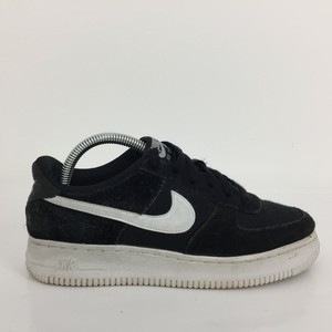 Nike Air Force 1 en daim noir tissu Sneaker Baskets BV0064-001 UK 5 EUR 38  | eBay