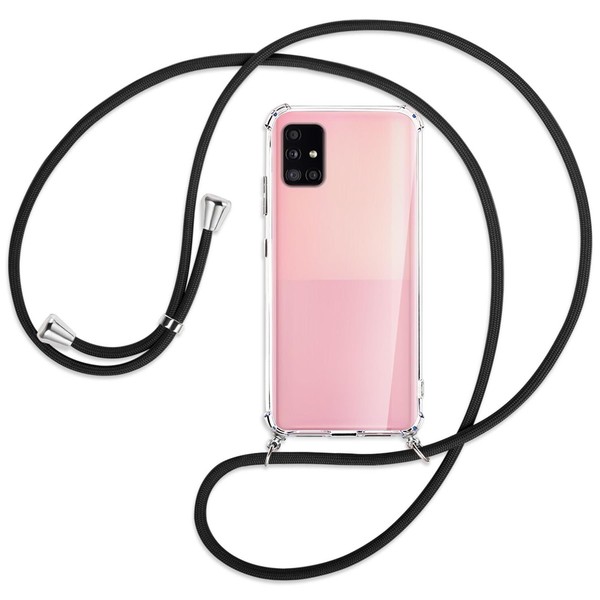 Handykette FüR Samsung Galaxy A51 5G (A516) Schwarz HüLle Mit Band Kordel-image