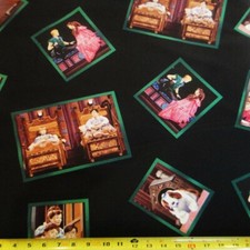 SALE 100% Cotton Fabric Quilting Treasures Peter Pan Neverland Vintage Disney
