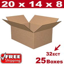 25 - 20x14x8 Cardboard Boxes Mailing Packing Shipping Box Corrugated Carton