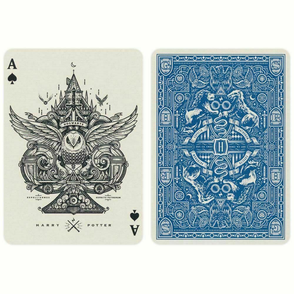  Theory11 - Juego de cartas de Harry Potter (Blue-Ravenclaw) :  theory11: Juguetes y Juegos