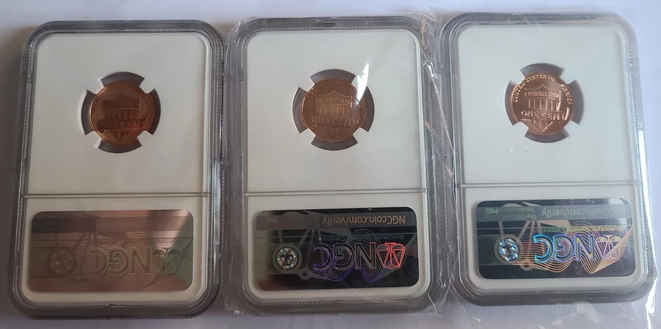 2019 W Lincoln Cent "3 coin" West Point Label Set- NGC - PF69R-PF69CAM-MS-69RD - Image 4 of 4