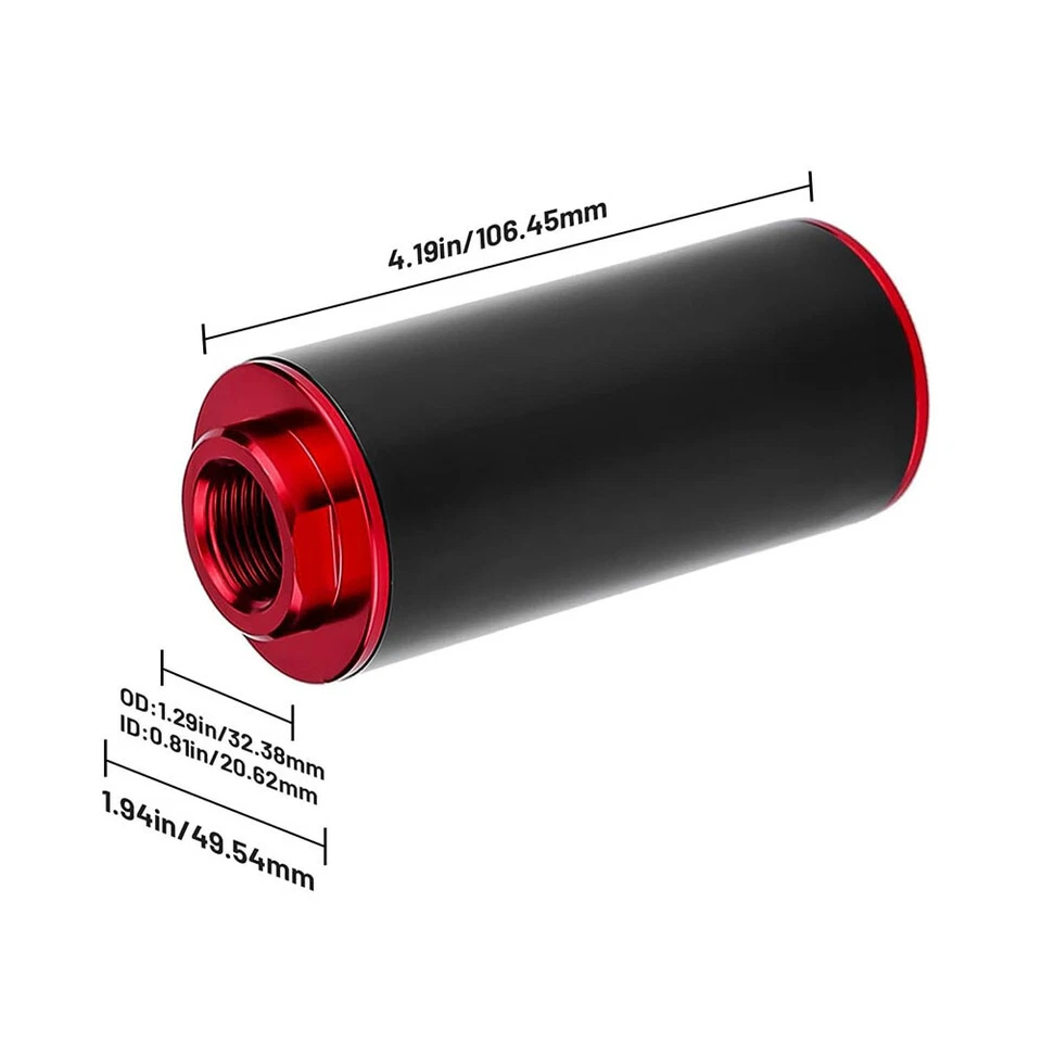 High Flow Racing Inline Fuel Filter 100 Micron Cleanable 2X 6AN 8AN 10AN Adapter Foto 2 de 4