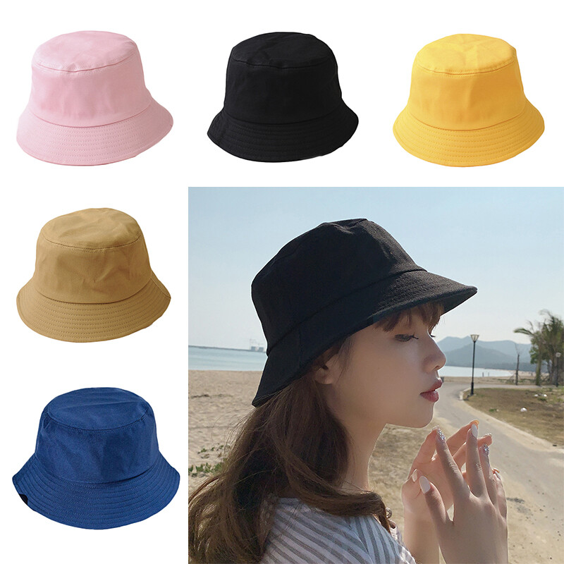 Summer Cotton Bucket Hat for Men & Women - 7 Colors, Beach & Fishing Sun Cap