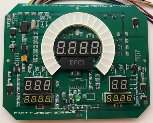 1968 Chevelle Digital Dash Panel White LED Gauges Made In The USA - Picture 3 of 11