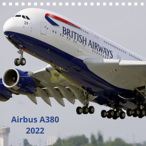 Airbus A380 2022 Desk Calendar 20X20Cm British Airways Air France Lufthansa Sq | Ebay