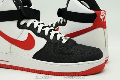 NIKE AIR FORCE 1 HIGH NEW SIZE 12 WHITE UNIVERSITY RED BLACK  display picture 3