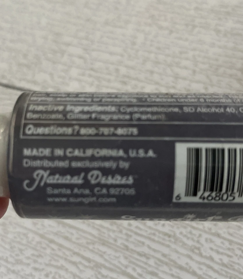 Vintage Sungirl Brand Sparkle Head Glitter SPF 15 Hair Spray Sun Protect NOS - Image 3 of 4