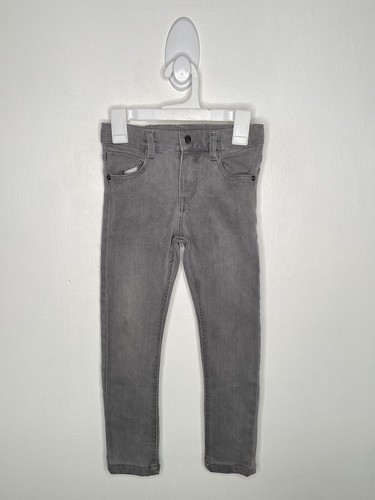 Boboli Skinny Jeans Boys Size 5 Gray Stretch Denim Adjustable Waist