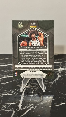 2023-24 Panini Mosaic NBA Debut Reactive Yellow #259 Andre Jackson Jr - Bucks - Picture 2 of 2