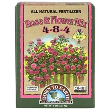 Down To Earth Organic Rose & Flower 4-8-4 All-Natural Fertilizer Mix, 5lbs