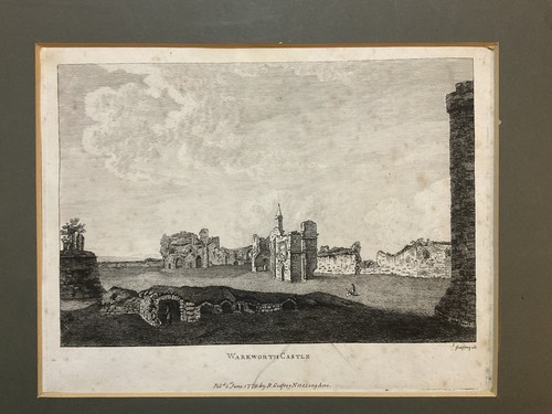 Warkwort Castle - Antique Print - Dated 1779
