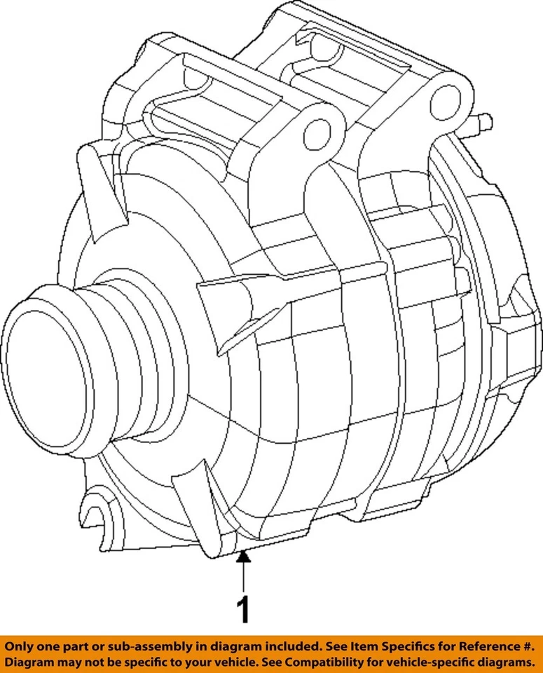Used Alternator fits: 2017 Jeep Renegade Sdn 2.4L 160 amp Grade A Foto 3 de 4