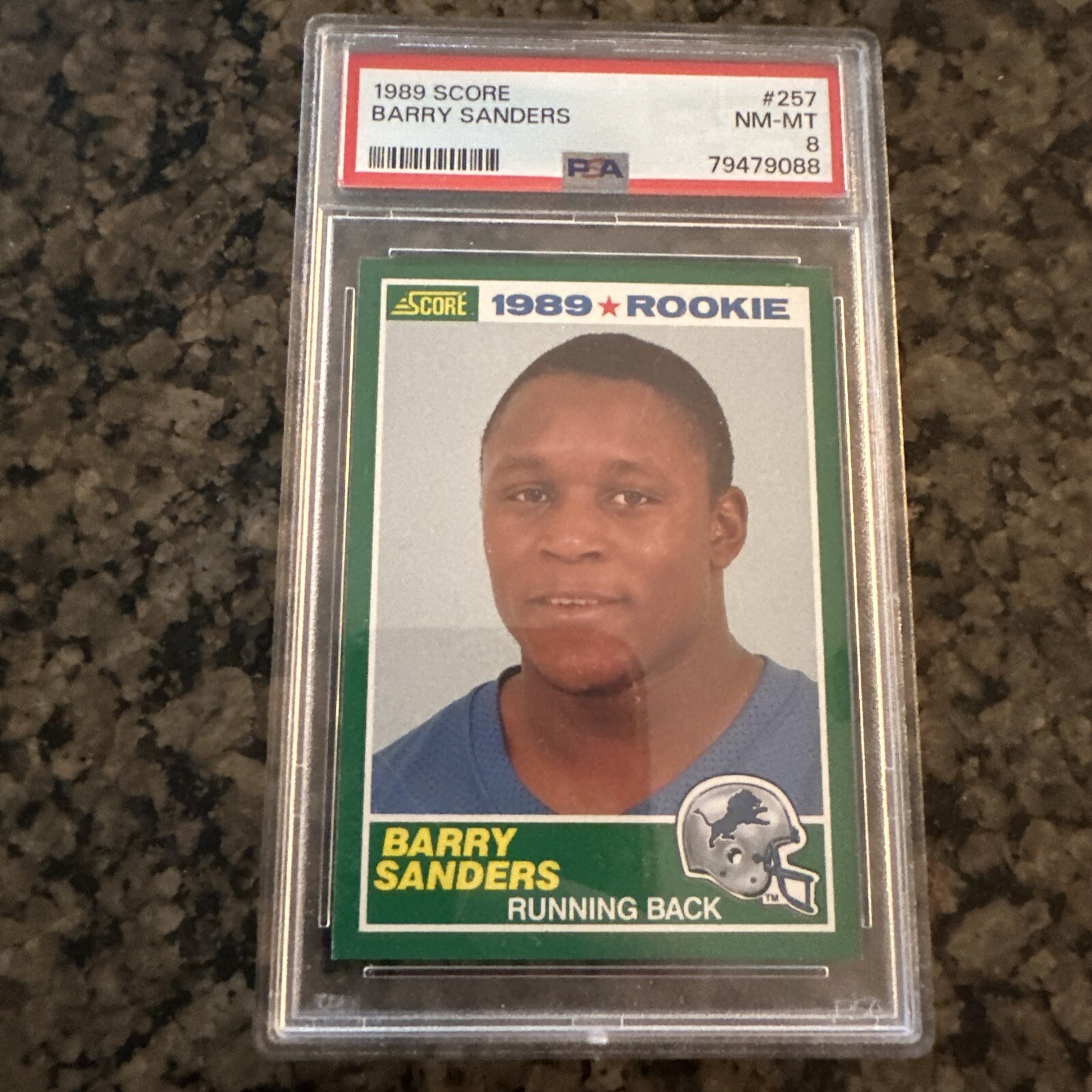 1989 Score Barry Sanders Rookie Card RC 257 PSA 8 NMMT Lions eBay