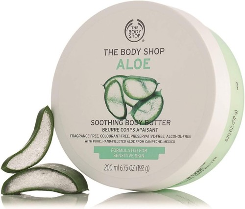 The Body Shop ALOE Soothing Body Butter 200ml Aloe Vera fragrance free cream - Picture 3 of 4