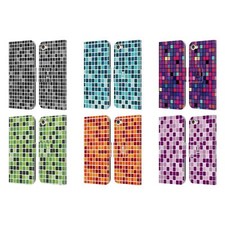 HEAD CASE DESIGNS MOSAIC TILES LEATHER BOOK WALLET CASE FOR APPLE iPOD TOUCH MP3