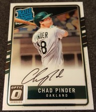 2017 DONRUSS RATED ROOKIE CHAD PINDER RC AUTOGRAPH NRMT *A'S*