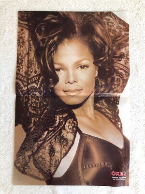 90s vintage poster「Janet Jackson」 JANET JACKSON 1990s Poster Swedish Music magazine OKEJ Vintage
