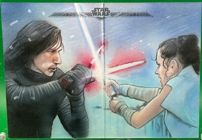 2021 Topps Star Wars Battle Plans Pano Rey Kylo Ren Jason Davies Sketch 1/1