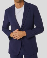  640 Michael Kors Men's Blue Modern-Fit Airsoft 2-Piece Suit Jacket Pants 42S