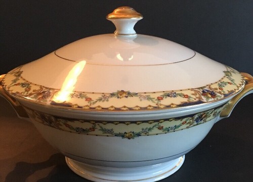 Lidded Serving Dish MZ Czechoslovakia Moritz Zdekauer 1918-1936 - 11.5"wx6"t - Picture 12 of 12