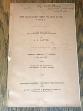 1907 New Rand Gold-Field, Orange River Colony, Institution Of Mining Engineers