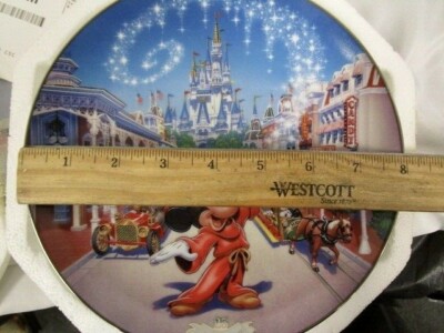 DISNEY WORLD 25TH ANNIVERSARY PLATE - MAIN STREET, USA - In Box | eBay