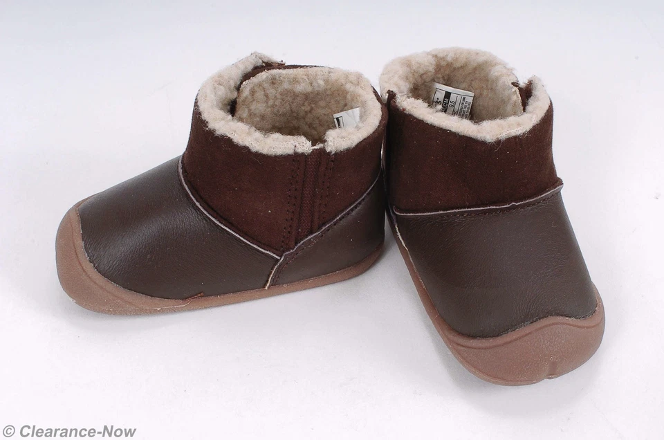 Carter's sz 2 Baby 6-9 Month Every Step Brown Boots Stage 1 Crawl New Box 5923 - Image 3 of 4