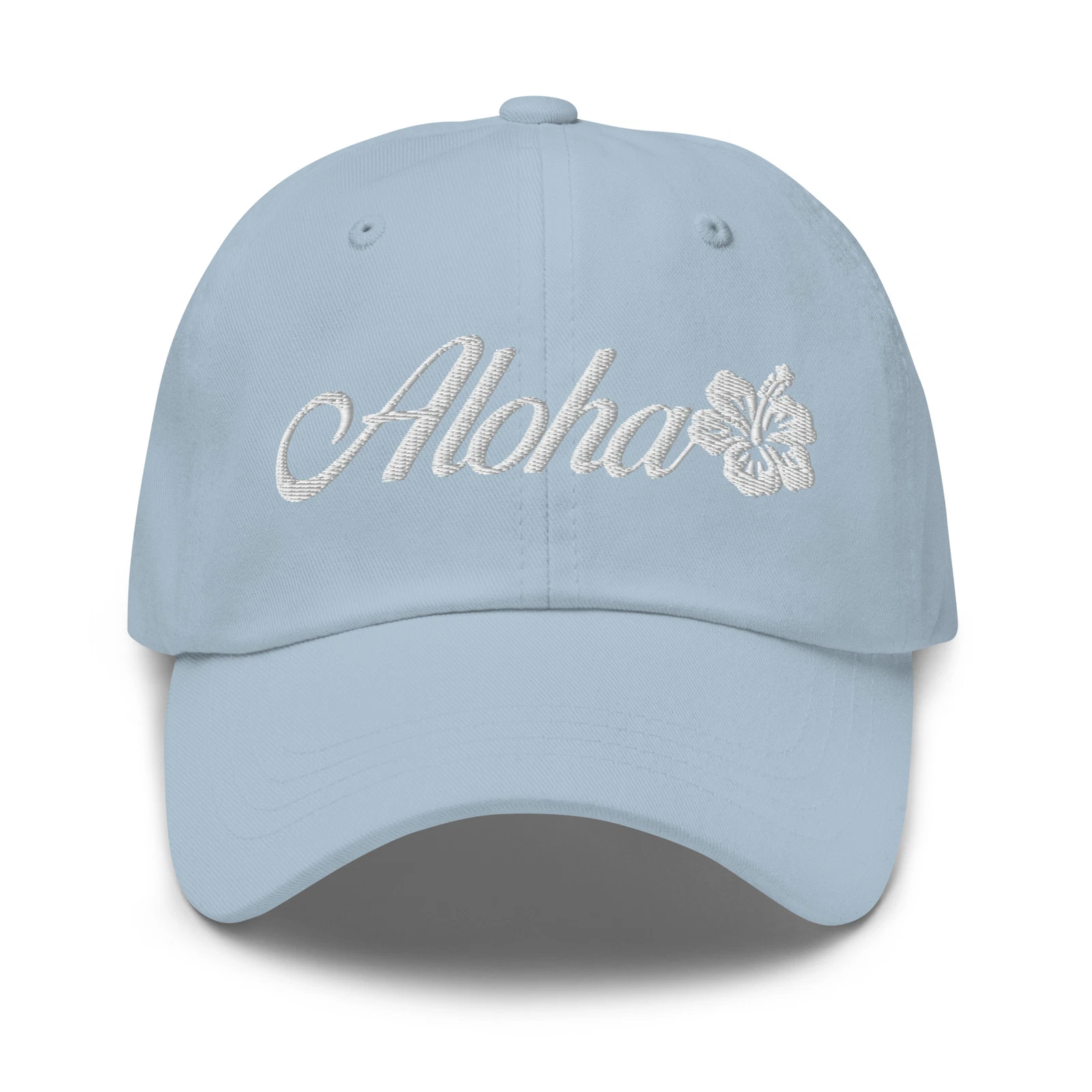 Aloha Dad Hat with Hibiscus Embroidery