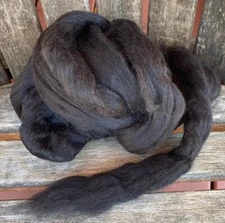 Alpaca Roving 1/2 LB BLACK roving fiber spinning 8 ounces