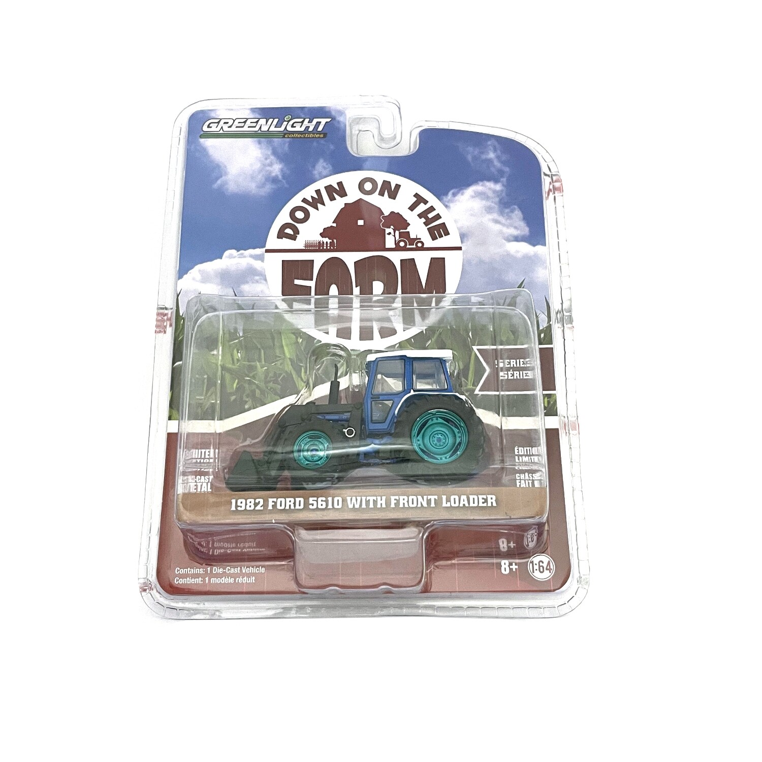 GREENLIGHT GREEN MACHINE 48040-C 1:64 1982 Ford 5610 Tractor with Front Loader -