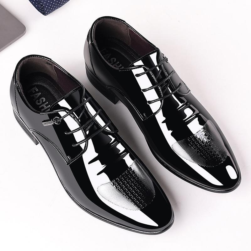 SAOLA Scarpe da sposa Oxford stringate luminose da uomo inglesi eleganti a punta business nuove