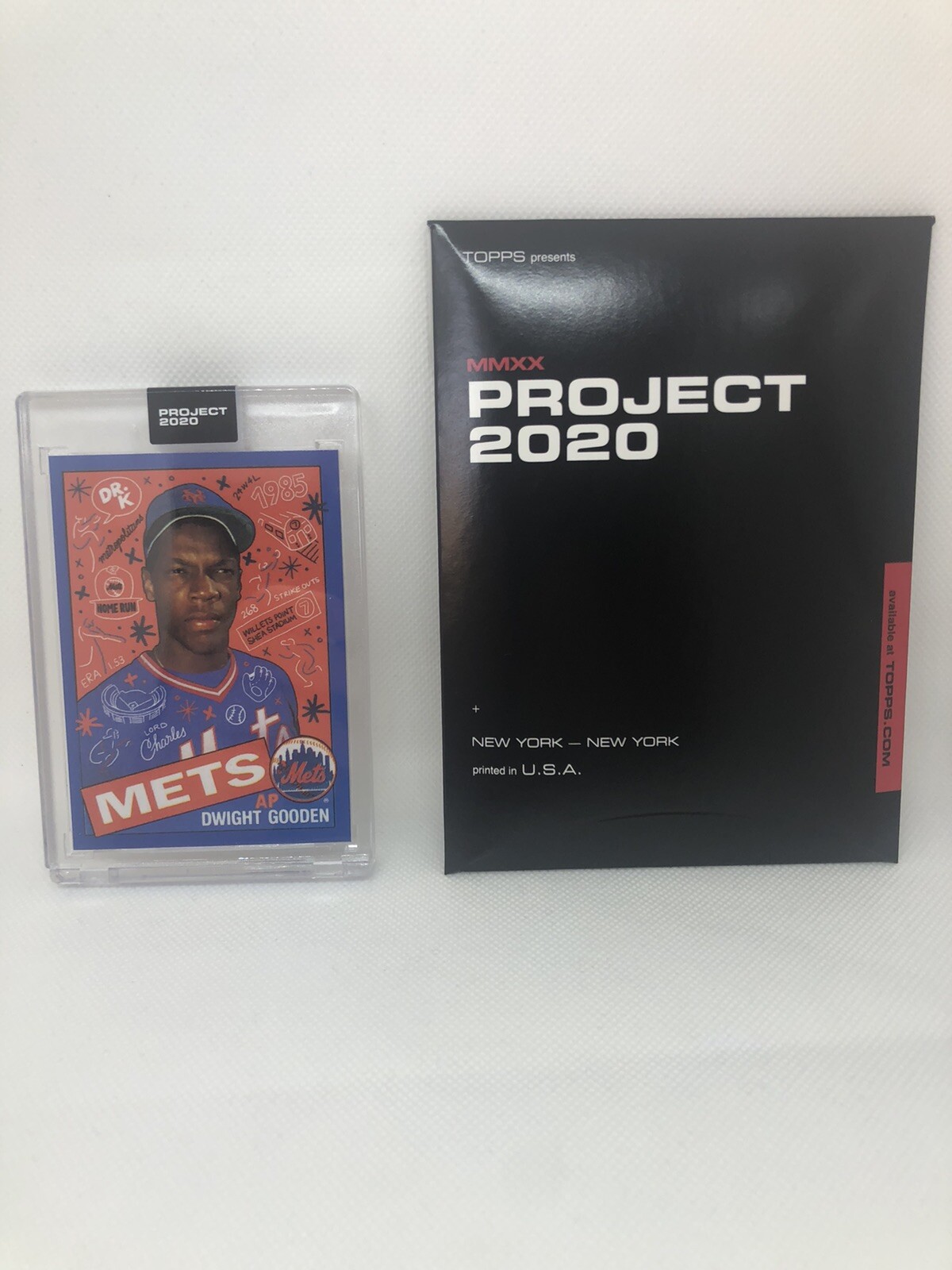 Topps PROJECT 2020 Card 184 -1985 Dwight Gooden by Sophia Chang PR 3554