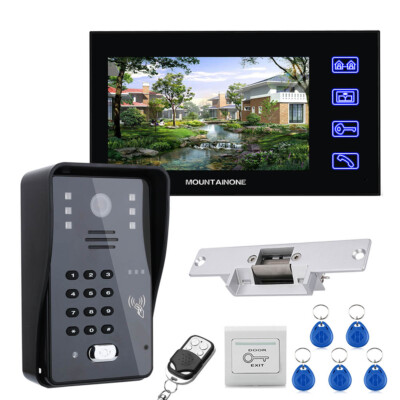 ESANHAO RFID Password IR-CUT 1000TV 7''Monitor Video Door Phone Doorbell Intercom