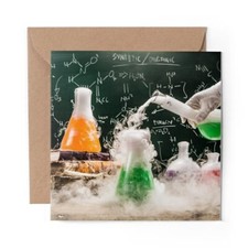 1 x Blank Greeting Card Chemistry Chemist Science School Laboratory #50490
