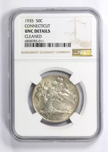 1935 Connecticut Half Dollar Commemorative 50C NGC UNC Details