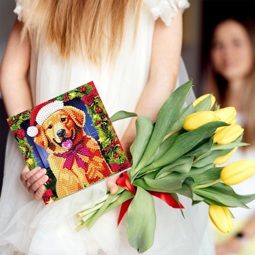 8pcs DIY Diamond Painting Greeting Cards Crystal Art DIY Christmas Greeting Card - Picture 7 of 11