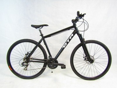 bici uomo trekking ibrida bicicletta 28'' freni a disco forcella bloccabile  21v | eBay