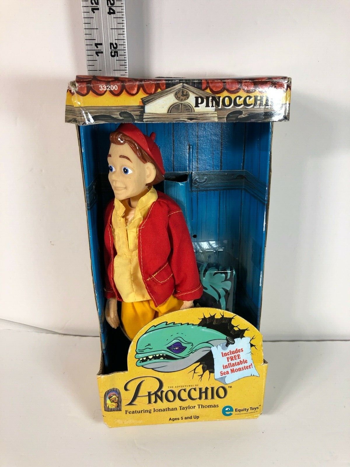 Pinocchio Figure with Inflatable Whale - Equity Toys - Used with box | eBay