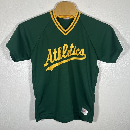 Vintage 80's Rawlings Oakland Athletics A’s MLB Jersey Green Men's Large - Picture 2 of 7