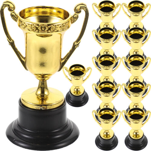 12Pcs Gold Trophies for Kids' Games, Prizes & Decor-FS - Picture 1 of 12
