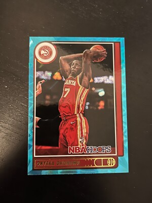 2021-22 Panini NBA Hoops Onyeka Okongwu # 198 Teal Explosion Atlanta Hawks